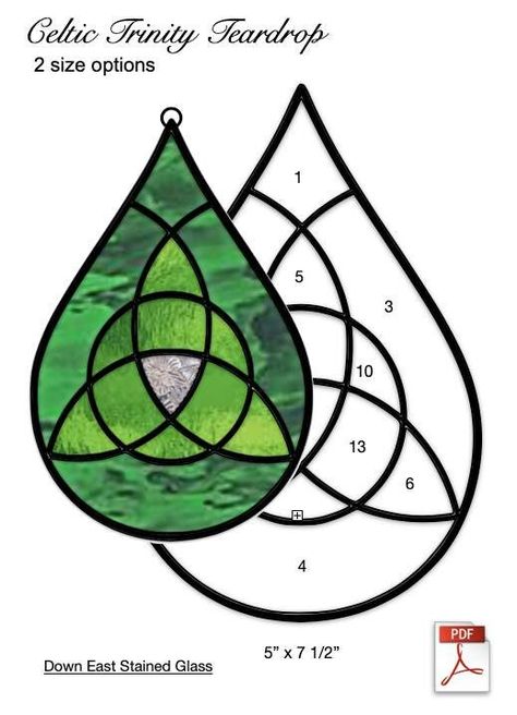 Stainglass Patterns, Stained Glass Hearts, Celtic Stained Glass, L'art Du Vitrail, Stained Glass Patterns Free, Stained Glass Bird, Stained Glass Pattern, Tear Drops, Gnome Ornaments