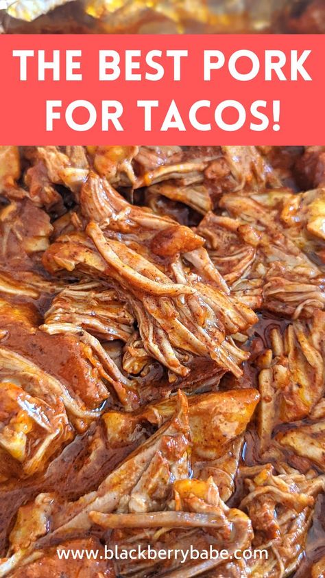 Learn how to make Yucatan Shredded Pork. This Achiote pork is amazing on tacos! Pork Shredded Tacos, Shredded Mexican Pork, Achiote Pork Recipes, Shredded Pork Taco Recipes, Best Pork Tacos, Sauce For Pulled Pork Tacos, Mexican Pork Taco Recipes, Achiote Paste Recipes, Pork Taco Marinade