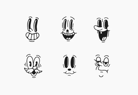 Animation Eyes, 30s Cartoon, Old Animation, Cartoon Creator, Cartoon Faces Expressions, Comic Face, Film Logo, Drawing Cartoon Faces, Cartoon Style Drawing