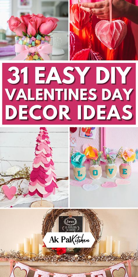 Discover charming DIY Valentines Day decor ideas for the home. From elegant and romantic table settings to heart-themed decorations, find inspiration for every space. Embrace the joy of DIY with handmade Valentine’s wreaths, centerpieces, and other Valentine’s day crafts. Create memorable moments with our Valentine’s Day party decor tips, including balloon ideas and floral arrangements. Our budget-friendly ideas and printable decorations will help you spread the love this Valentine’s Day. Day Party Decor, Romantic Table Setting, Printable Decorations, Valentine Centerpieces, Diy Valentines Day, Diy Valentine's Day Decorations, Romantic Table, Valentines Day Decor, Balloon Ideas