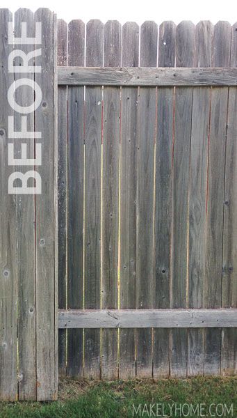 Updating Old Wood Fence, Fence Staining Ideas, Stained Wooden Fence, Fence Colors Stained, Redo Old Wooden Fence, Stained Fences Ideas Backyards, Paint Old Fence, Paint Wooden Fence, How To Stain A Fence