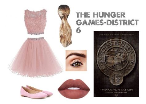 "The Hunger Games-District 6" by thatawesomefangirl ❤ liked on Polyvore featuring ChloÃ© Hunger Games Inspired Outfits Districts, Hunger Games Inspired Outfits, Hunger Games Interview, Games Outfits, Hunger Games Outfits, Hunger Games Districts, Hunger Games Fashion, Long Wear Makeup, Beaded Cocktail Dress