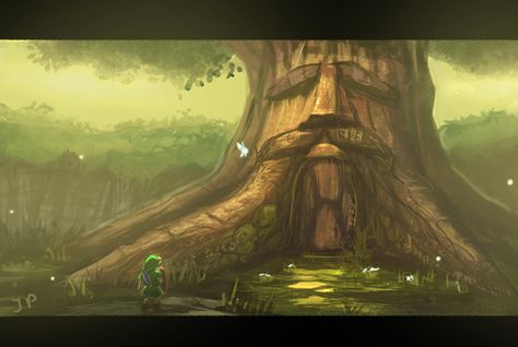 Legend of Zelda : Deku Tree by Minionslayer.deviantart.com on @deviantART Tattoo And Piercings, Deku Tree, Mario Kart 8, Video Game Music, Majoras Mask, Zelda Art, Ocarina Of Time, Metroid, Handmade Oil