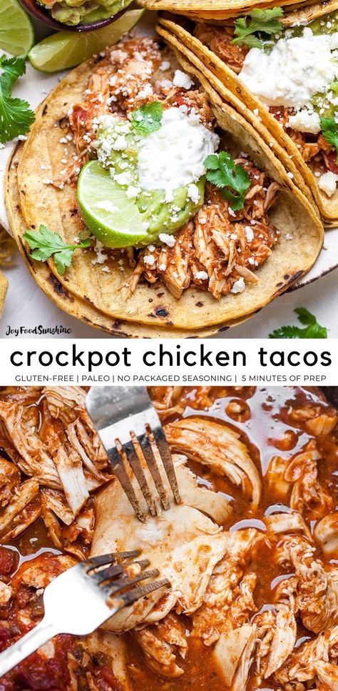 Chicken Tostada Recipes Crockpot, Pulled Chicken Tacos Crock Pot Recipes, Crock Pot Chicken Taco Recipes Easy, Authentic Mexican Shredded Chicken Crockpot, Easy Crockpot Chicken Recipes Mexican, Keto Crockpot Chicken Tacos, Chicken For Tacos Shredded, Chicken Taco Topping Ideas, Slow Cook Mexican Chicken