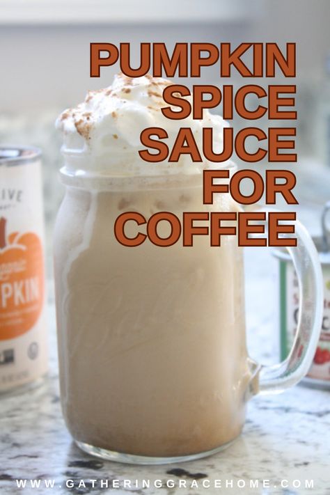 This delicious pumpkin spice sauce is easy and perfect for your fall coffee! Pumpkin Pie Sauce Coffee, Pumpkin Spice Sauce For Coffee, Pumpkin Sauce For Coffee, Pumpkin Spice Sauce Recipe, Sauce For Coffee, Pumpkin Spice Sauce, Starbucks Pumpkin Spice, Spiced Drinks, Pumpkin Sauce