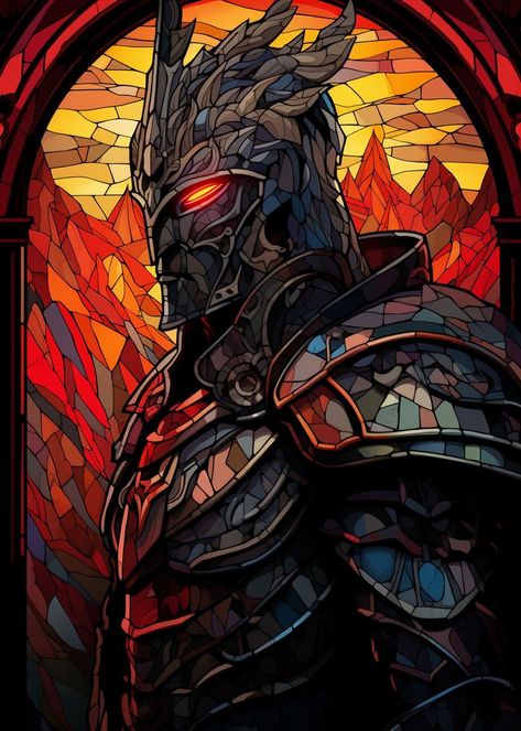 Ares Art, Stained Glass Dragon, Ares God, Round Room, Diy Stained Glass Window, Dungeons And Dragons Classes, Female Armor, Roleplay Characters, Macabre Art