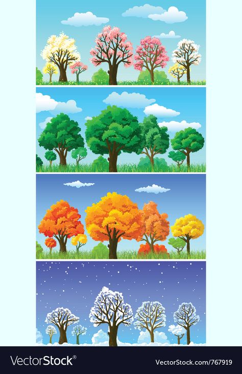 Four Seasons Wallpaper, Season Posters Preschool, Trees In Different Seasons, Verbs For Kids, Seasons Chart, Four Seasons Art, Fun Worksheets For Kids, English Worksheets For Kindergarten, Seasons Posters