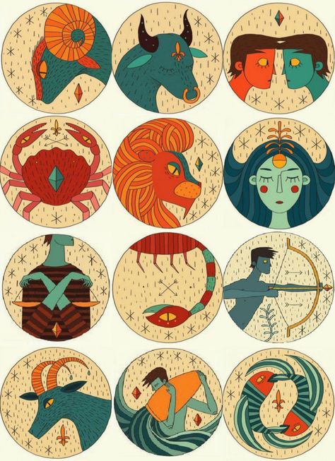 Horoscope Design Art, Zodiac Design Illustration, Zodiac Art Illustrations, Zodiac Signs Art, Horoscope Art, Posca Art, Astrology And Horoscopes, Zodiac Designs, Astrology Art