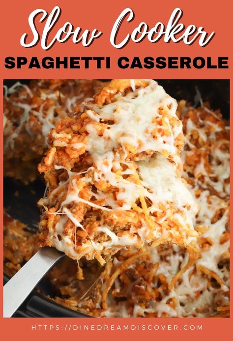 Spaghetti Casserole In Crockpot, Crockpot Spaghetti With Cream Cheese, Spaghetti In Crockpot Slow Cooker, Slow Cooker Spaghetti Casserole, Crockpot Baked Spaghetti Slow Cooker, Spaghetti Casserole Crockpot, Spaghetti Recipes Crockpot Ground Beef, Baked Spaghetti In Crockpot, Slow Cooker Church Supper Spaghetti