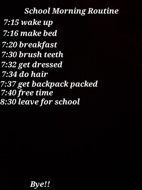 Morning Routine For School Leave At 8:30, Morning Routine For School Leave At 8:10, School Morning Routine Leave At 8 Wake Up At 7, 8:30 Am Morning Routine, School Morning Routine Leave At 8:30, School Morning Routine Leave At 8, 7th Grade Tips, Before School Routine, Routine School