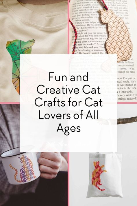 33 Fun and Creative Cat Crafts for Cat Lovers of All Ages - Craft with Cartwright Diy Cat Gifts, Cat For Halloween, Cat Diy Crafts, Quick Diy Gifts, Spooky Black, Homemade Cat, A Cute Cat, Cat Cross Stitch, Cat Bag