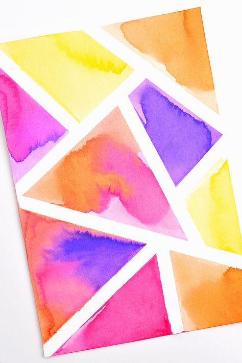 Tape Peeling Painting, Masking Tape Painting Ideas, Watercolor And Tape Art, Tape Watercolor Art, Tape Resist Art, Tape Resist Art For Kids, Watercolor Art Preschool, Tape Art Ideas, Masking Tape Art