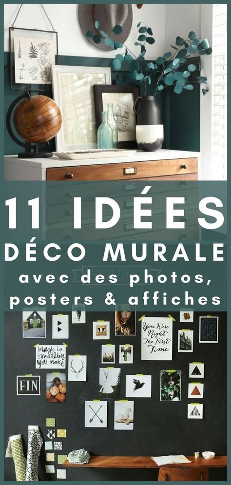 11 Idées de Décoration Murale avec Vos Photos, Affiches & Posters Diy Cadre Deco, Diy Tableau Deco, Deco Mural, Deco Photo, Picture Wall Bedroom, Posters On Wall Bedroom, Stairs In Living Room, Photo Deco, Photo Mural