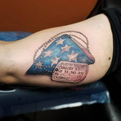 ** Like & Share ** Folded Flag Memorial Tattoo veteranink.com/2017/03/24/fol… #veteran #veterans #veteranink #tattoo #tattoos #fallensoldier #usa Folded Flag Tattoo, Veterans Memorial Tattoos, Veteran Tattoo Grandpa, Veteran Memorial Tattoo, Veterans Tattoos, Veteran Tattoo Ideas, Memorial Tattoo Grandpa, Veteran Tattoo, Dog Tags Tattoo