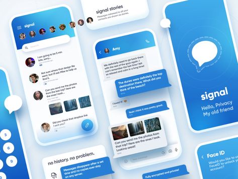 Signal Messenger App Redesign by Mike Malewicz for HYPE4 on Dribbble Signal Messenger, Signal App, App Redesign, Ux Design Principles, Android Design, Backend Developer, Instant Messenger, Design Principles, Messaging App