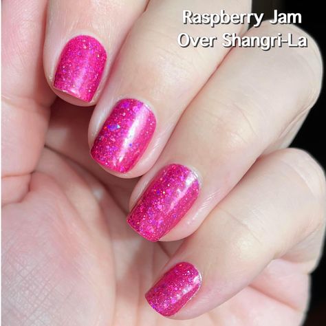 Color Street Barbie Nails, Strawberry Jelly Color Street, Raspberry Jam Color Street Combo, Color Street Strawberry Jelly, Raspberry Jam Color Street, Color Street Raspberry Jam, Color Street Pink, Colorstreet Combos, Mani Ideas