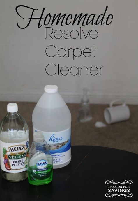 If you have kids, you especially will want to check out this Homemade Resolve Carpet Cleaner recipe! Easy to make and so much cheaper than what you can buy in stores! Homemade Carpet Cleaner, Carpet Cleaner Solution, Carpet Diy, Clean Car Carpet, Carpet Cleaner Homemade, Stain Removers, Diy Carpet Cleaner, Carpet Cleaning Hacks, Cleaner Recipes