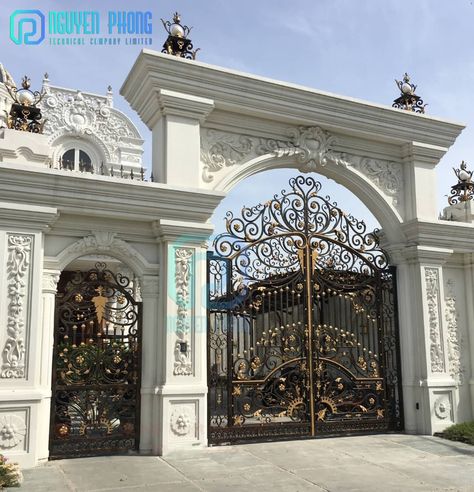 House Front Gate, Gate Garden, Iron Garden Gates, Gate Wall Design, Modern Gate, House Main Gates Design, Metal Gate, House Gate, Steel Gate Design