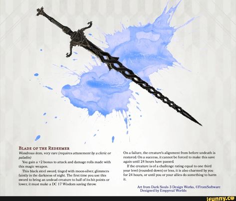 Picture memes 94j5GFPy8 by olen_stevenson - ) Homebrew Swords 5e, Dnd 5e Homebrew Longsword, Dnd Greatsword, Undead Creature, Fantasy Blade, Dragon Blade, Dnd Items, D D Items, Dnd 5e Homebrew