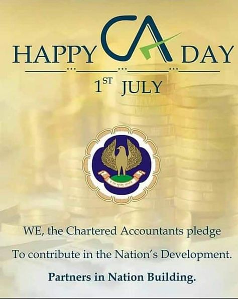 Vivek Chaturvedi : Chartered Accountants Day Happy Chartered Accountants Day, Chartered Accountant Day, Certificate Holder, Chartered Accountant, Indian Government, British Government, Happy A, Accounting, Government