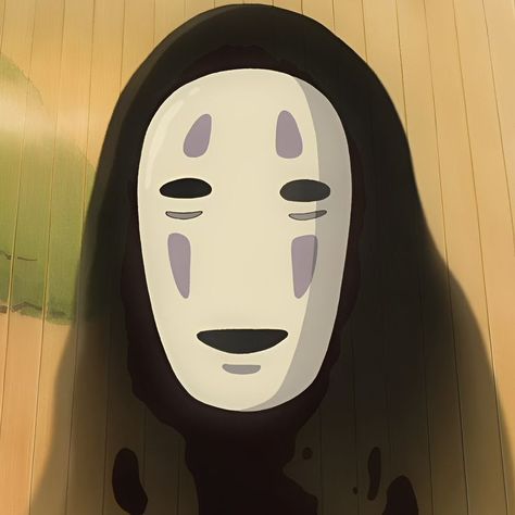 𝒔𝒑𝒊𝒓𝒊𝒕𝒆𝒅 𝒂𝒘𝒂𝒚 No Face Spirit, No Face Icon, Ghibli Core, Ghibli Studios, Studio Ghibli Movies, Studio Ghibli Art, Ghibli Movies, Ghibli Art, Masked Man