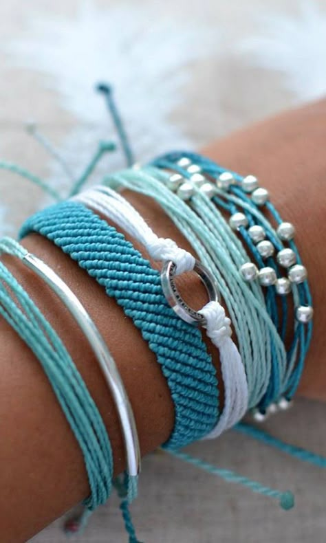 Teal and Turquoise Bracelets from Pura Vida Bracelets! Bracelets With Beads, Turquoise Bracelets, Pura Vida Bracelets, Summer Bracelets, Pretty Bracelets, Cute Bracelets, Girl Stuff, Pandora Jewelry, Bracelet Patterns