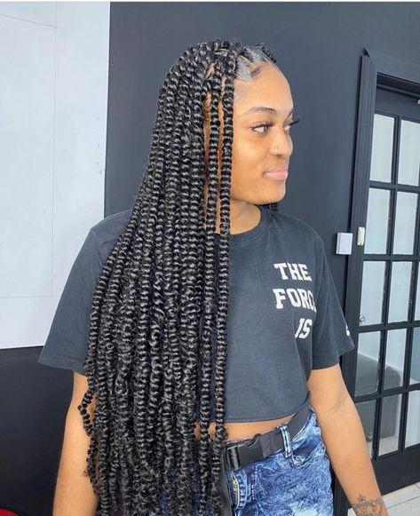 Summer hair braid styles 2022 Jumbo Passion Twists Hairstyle, Milkmaid Braid Short Hair, Jumbo Passion Twists, Passion Twist Hairstyles, New Braided Hairstyles, Latest Braided Hairstyles, Stylish Ponytail, Passion Twists, Traditional Hairstyle