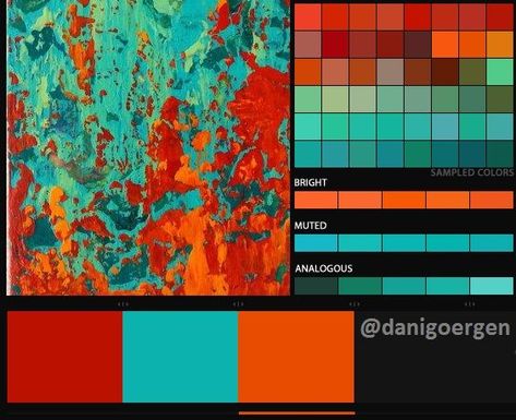 Red Orange Teal Color Scheme, Water And Fire Color Palette, Red Turquoise Color Palette, Red And Turquoise Color Palette, Red Teal Black Color Palette, Orange And Red Palette, Teal Red Color Palette, Orange Turquoise Color Palette, Orange And Teal Color Palette