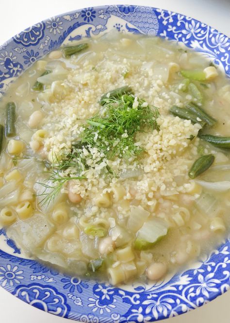 White Minestrone Soup | 12 Tomatoes Milk Diet, Ditalini Pasta, Frozen Green Beans, Italian Soup, 12 Tomatoes, Minestrone Soup, Wheat Gluten, Stuffed Pasta Shells, Minestrone