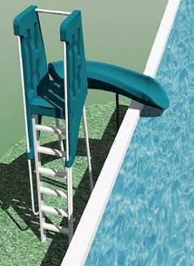 Slides For Above Ground Pools, Pool Slide Diy, Pools With Decks, Above Ground Pool Slide, Pool Ladders, Swimming Pool Slides, Pool Water Slide, Pool Makeover, Pool Deck Plans