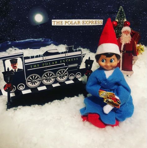 Elf On The Shelf Movie Ideas, Polar Express Elf On The Shelf, Polar Express Elf On The Shelf Ideas, Elf On The Shelf Polar Express, Elf On The Shelf Movie Night Ideas, Elf 2023, Elf 2024, Famous Movie Scenes, Seeing Is Believing