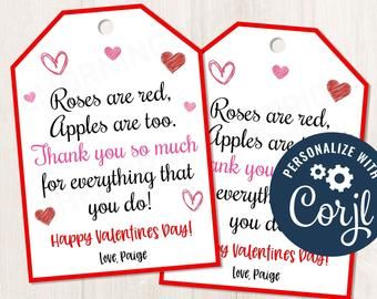 Teammate Gifts, Donut Gift Tag, Coworkers Valentines, Valentine Gift Tags, Staff Appreciation Week, Staff Appreciation Gifts, Valentine Favors, Gift Tag Labels, Valentines Gift Tags