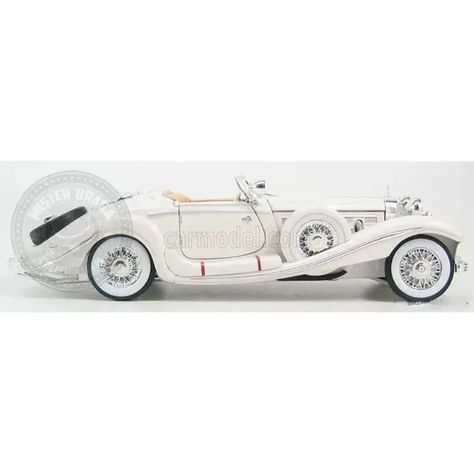 Mercedes Benz 500k Type Specialroadster 1936 Branca 1/18 - Maisto Mercedes Benz, Magazine