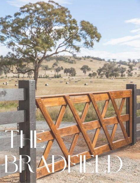 Timber Gates - Wooden Farm & Field | Authentic Gates Farm Gates Entrance, Farm Entrance, Timber Gates, Wooden Gate, Farm Gate, Driveway Entrance, Farm Field, Farm Fence, Entry Gates