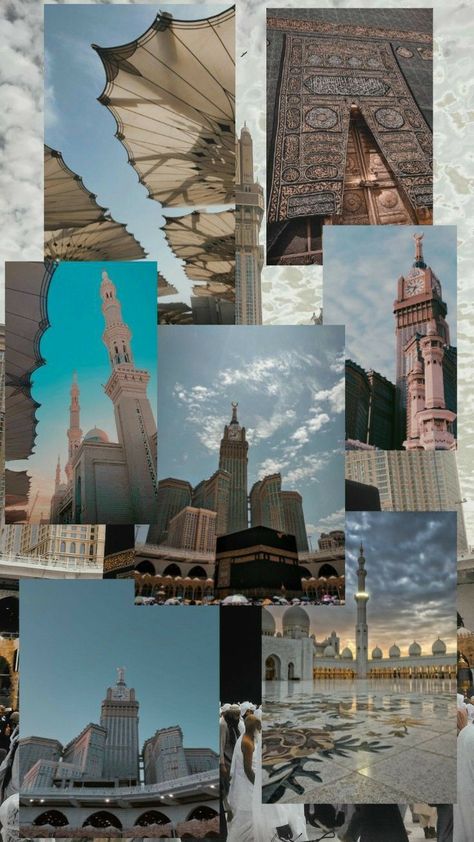 Wallpaper Islam, Wallpaper Islamic, La Mecca, Islam Aesthetic, Wallpaper Islami, Fesyen Islam, Quran Wallpaper, Mosque Art, Islamic Wallpaper Iphone