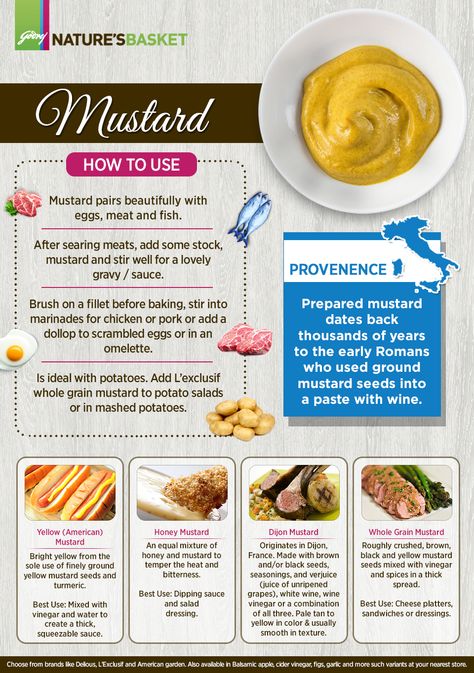 Mustard Infographic Mustard Benefits, Mustard Marinade For Chicken, Food Infographic, Gravy Sauce, Chicken Marinades, Honey Mustard, Dijon Mustard, Food For Thought, Health And Nutrition