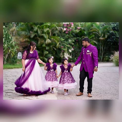 Matching dress for family We design complete family combo based on your requirement #momdaughter #twinningiswinning #gowns #matchinggowns #tradionaloutfit #sherwani #daughterdad #birthdaydress #pinkgown Family Dress Combination, Family Dress Combination Indian, Family Combo Dress Indian, Matching Dress For Family, Family Combo Dress, Family Dress, Complete Family, Indian Family, Combo Dress