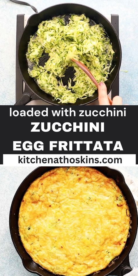 This zucchini frittata is versatile and can be served at any time of day. It makes a perfect breakfast or brunch dish, but can also be enjoyed as a light and tasty dinner. Zucchini Omelette Recipe, Zucchini Frittata Recipe, Fritata Recipe, Zucchini Frittata, Summer Squash Recipes, Zucchini Recipes Healthy, Easy Zucchini Recipes, Fresh Zucchini, Healthy Vegetarian Dinner