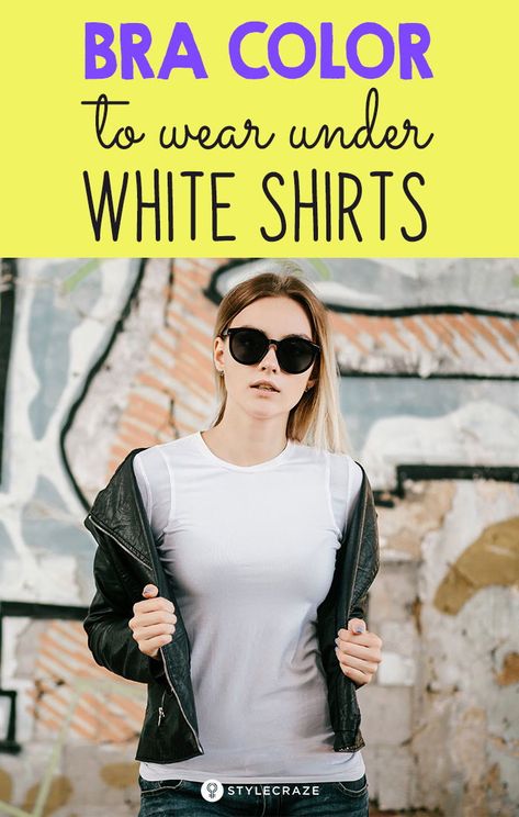 The Best Bra Color to Wear Under White Shirts: We are pretty sure this little piece of information will take you by surprise. #fashion #clothing #hacks Bras To Wear Under White Shirts, Red Bra Under White Shirt, Black Bra Under White Shirt, What Color Bra To Wear Under White Shirt, What To Wear Under White Shirt, Collar Shirt Under Sweater, Sheer White Shirt, Best Bra, Below The Knee Dresses