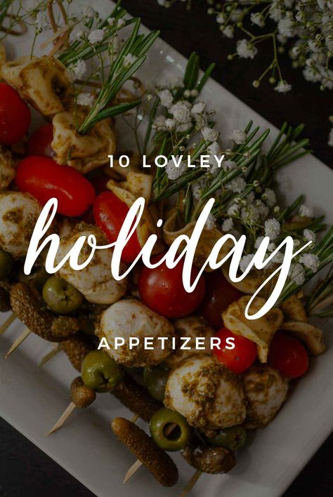 These 10 lovely holiday appetizers are so festive, so tasty, and garnished with yuletide cheer! Some are cheesy, some are creamy, some are crunchy, but all are easy! Perfect hors d'oeuvres for your Christmas cocktail parties, family dinners, or New Year's Eve soirees! Hor D'oeuvres Christmas, Christmas Hoursdevours, Christmas Cocktail Appetizers, Holiday Hor D'oeuvres, Easy Holiday Hors D’oeuvres, Unique Holiday Appetizers, Elegant Christmas Appetizers Party, Holiday Happy Hour Appetizers, Elegant Holiday Appetizers