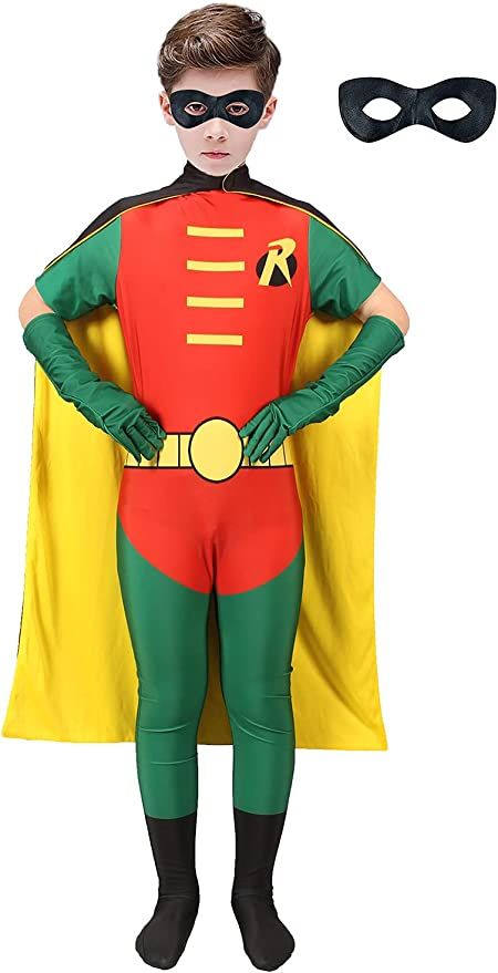 Amazon.com: Bailu Halloween Kid's Robin Costume Superhero Cosplay Bodysuit Jumpsuit Zentai Onesie Outfit For Boys 3T, Kids-XS(Height:39''-43'') (BA-LB11) : Clothing, Shoes & Jewelry Superhero Costumes Kids, Onesie Outfit, Robin Costume, Flash Costume, Robin Cosplay, Superhero Costume, Superhero Cosplay, Super Hero Outfits, Nurse Costume