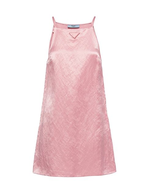 Shop Prada Satin Mini Dress | Saks Fifth Avenue Pink Satin Skirt, Pink Valentino, Karen Mulder, Prada Dress, Valentino Dress, Halter Mini Dress, Satin Mini Dress, Satin Skirt, Margot Robbie