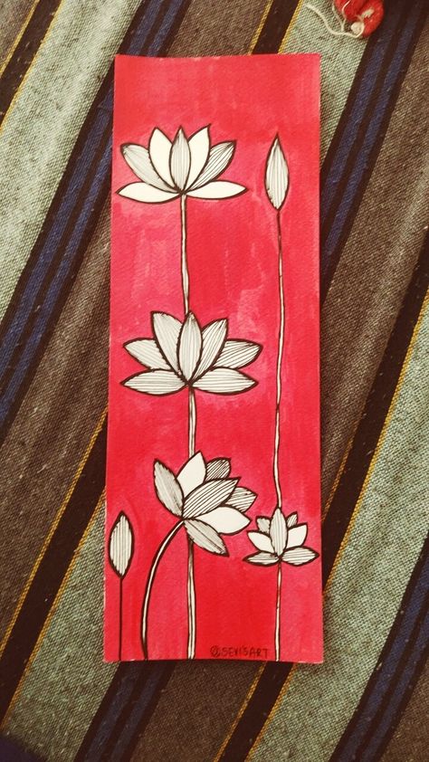 Madhubani Lotus, Madhubani Paintings Traditional, Painting For Wall Decor, Box Bag Tutorial, Painting For Wall, Lotus Painting, Belt Blouse, Indian Painting, Madhubani Painting