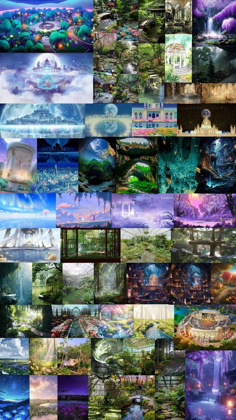 Ghibli Collage, Avatar The Way Of Water Collage, Studio Ghibli Collage Wallpaper Desktop, Moon Palace, Palace, Collage