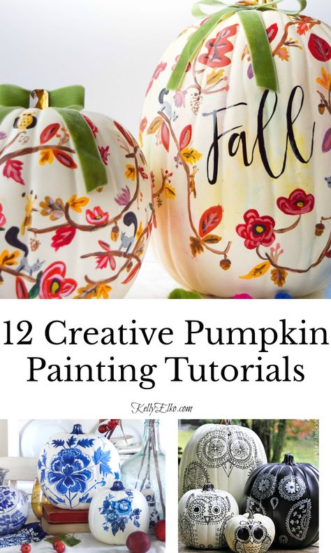 How to Make Plastic Pumpkins Look Realistic Paper Pumpkin Painted Petals, Pumpkin Painting Ideas Creative, Diy Painted Pumpkins, Pumpkins Painting, Pumpkin Painting Party, Diy Foil, October Decorations, Creative Pumpkin Painting, Easy Diy Ideas