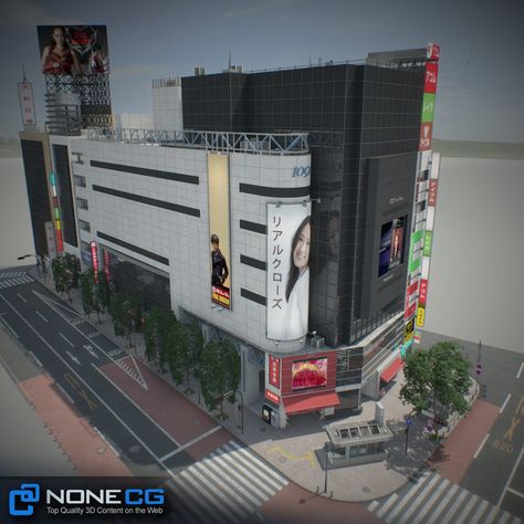 Conceptual Model Architecture, Buildings Artwork, Advertising Pictures, Tokyo Shibuya, Vray Render, Base Building, House Template, Minecraft City, Tokyo City