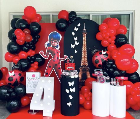 Miraculous Ladybug Balloon Decor, Marvelous Ladybug Birthday Party, Miraculous Ladybug Birthday Theme, Miraculous Ladybug Party Games, Ladybug Miraculous Birthday Party, Miraculous Ladybug Party Decorations, Miraculous Ladybug Birthday Party Ideas, Miraculous Ladybug Birthday Party, Miraculous Ladybug Birthday