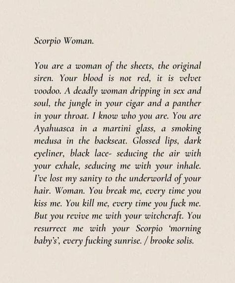 Scorpio Zodiac Facts Women, Scorpio Woman Aesthetic, Scorpio Core, Scorpio Women Quotes, Identity Quotes, Lady Scorpio, Zodiac Meanings, Scorpio Women, Aquarius And Scorpio