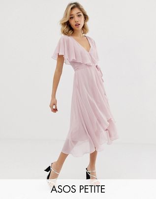 Light Pink Casual Dress, Petite Midi Dress, Dress With Cape, Pink Casual Dress, Prom Midi Dress, Cami Midi Dress, Midi Pencil Dress, Asos Petite, Lace Bandeau