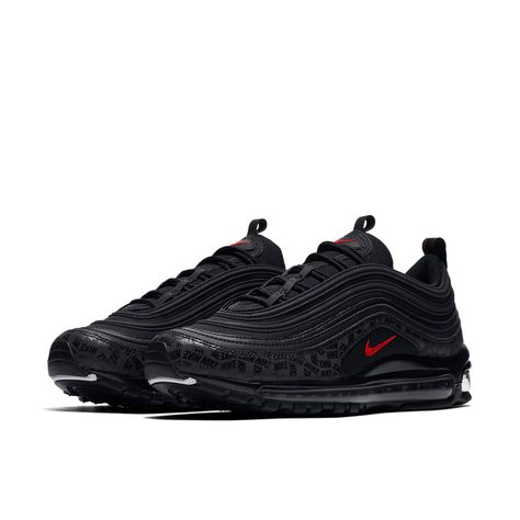 The Nike Air Max 97 ‘Black’ is a must-have sneaker for anyone who loves comfort and style. The all-black colorway is perfect for any outfit, and the repeating logos give the sneaker a unique look. The upper is constructed from premium leather and breathable mesh, with tonal laces and ripple-effect design lines. The Nike Air Max 97 ‘Black’ is finished with the signature visible Air bubble in a blacked-out colorway. Nike Air Max 97 Outfit Men, Air Max 97 Outfit Men, Nike Air Max 97 Outfit, Air Max 97 Outfit, Nike Air Max 97 Black, Nike Tn, Nike Air Max 97, Sneakers Men Fashion, Stylish Sneakers